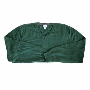 Old Navy V-Neck Solid Green Men’s Sweater XL